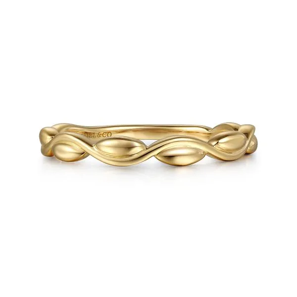 Gabriel & Co. 14 Karat Yellow Gold Twisted Gold Band