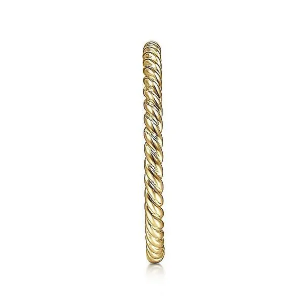 Gabriel & Co. 14 Karat Yellow Gold Twisted Rope Stackable Band Image 4 Saxons Fine Jewelers Bend, OR