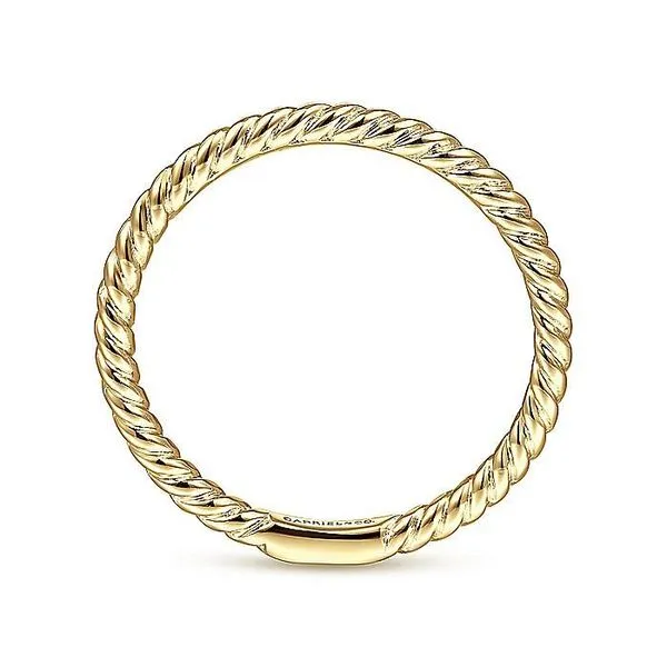 Gabriel & Co. 14 Karat Yellow Gold Twisted Rope Stackable...