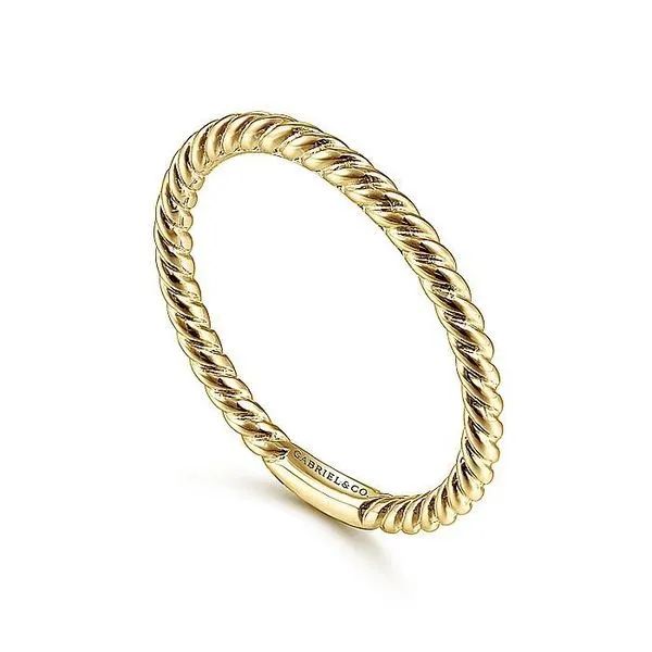 Gabriel & Co. 14 Karat Yellow Gold Twisted Rope Stackable...