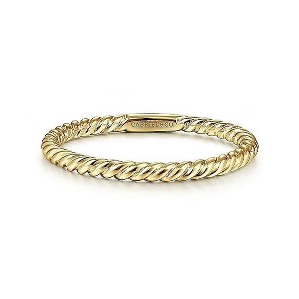 Gabriel & Co. 14 Karat Yellow Gold Twisted Rope Stackable...