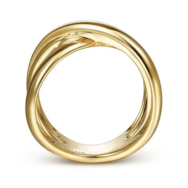 Gabriel & Co. 14K YG High Polished Criss Cross Ring