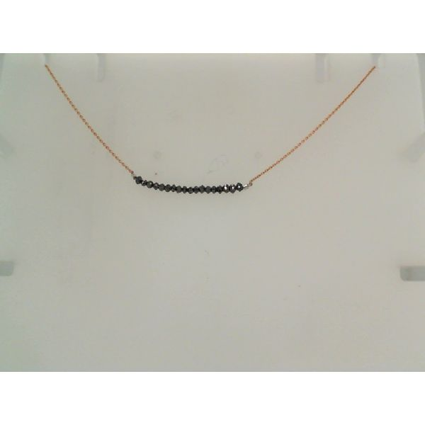 Drilled Black Diamond Bar Necklace Saxons Fine Jewelers Bend, OR