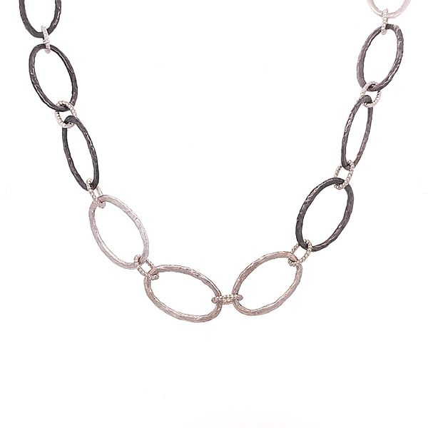 Armenta Silver Large Oval Link Necklace Saxons Fine Jewelers Bend, OR