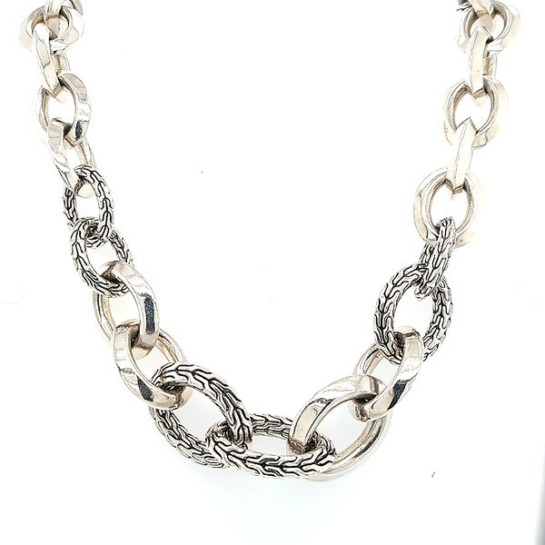 John Hardy Sterling Silver Classic Chain Knife Edge Link Necklace Saxons Fine Jewelers Bend, OR