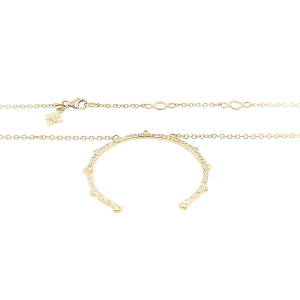Armenta 18 Karat Yellow Gold Sueno Cresecent Diamond Necklace Image 2 Saxons Fine Jewelers Bend, OR