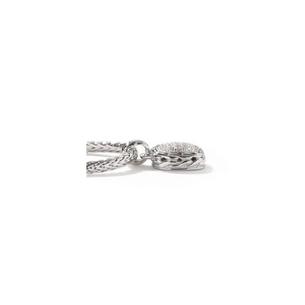 John Hardy Silver Daimond Pave Sqaure Pendent Image 2 Saxons Fine Jewelers Bend, OR
