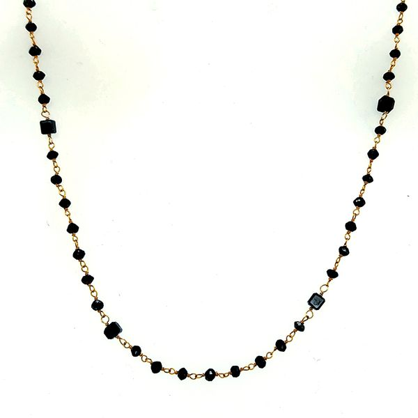 Raja Black Faceted Bead Black Cube Necklace Saxons Fine Jewelers Bend, OR