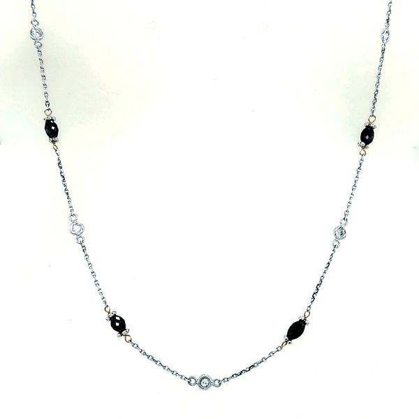 14 Karat Black Diamond Oval Faceted Bead Necklace Saxons Fine Jewelers Bend, OR