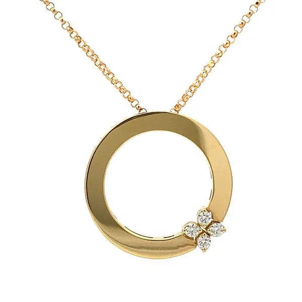 18 Karat Yellow Gold Diamond Love in Verona Necklace Saxons Fine Jewelers Bend, OR