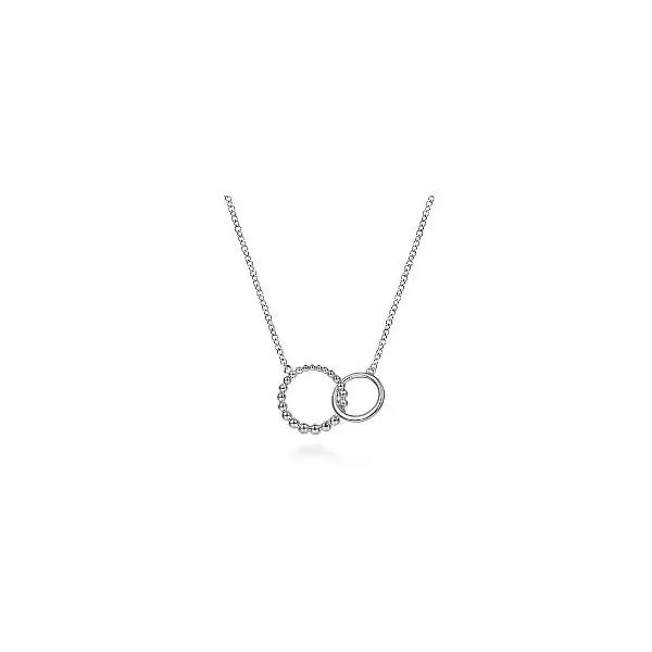 Gabriel & Co. Sterling Silver Bujukan Beaded Double Circl...