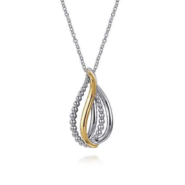 Gabriel & Co. Sterling Silver/14 Karat Yellow Gold Bujuka...