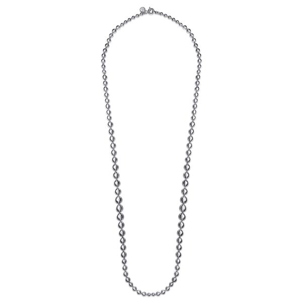 Gabriel & Co.Sterling Silver Bujukan Bead Graduated Chain Necklace 32