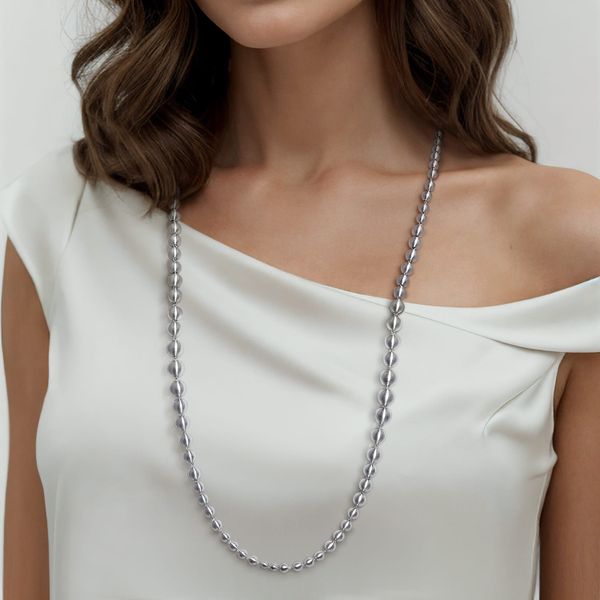 Gabriel & Co.Sterling Silver Bujukan Bead Graduated Chain Necklace 32