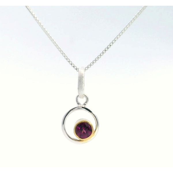 22 Karat Sterling Silver Vermeil Circle Pendant Saxons Fine Jewelers Bend, OR