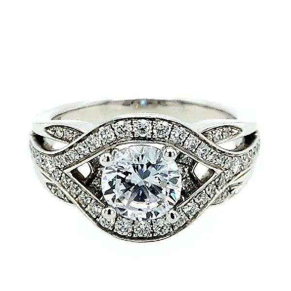 14 Karat White Gold Diamond Semi-Ring Saxons Fine Jewelers Bend, OR