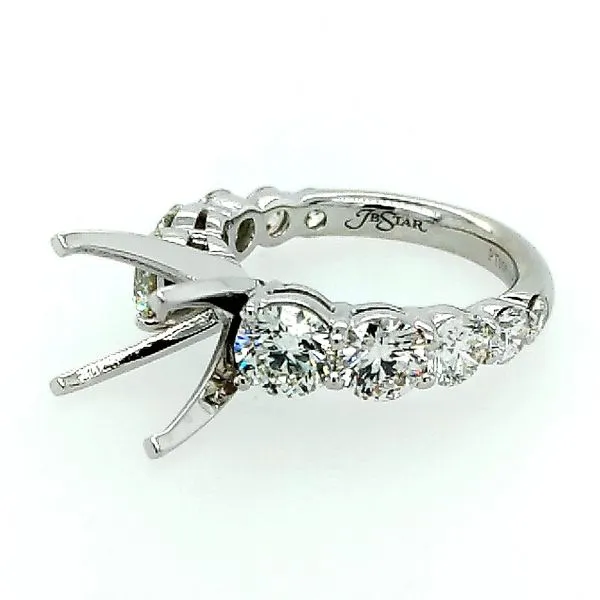 J.B. Star. Platinum Diamond Semi-Ring Saxons Fine Jewelers Bend, OR