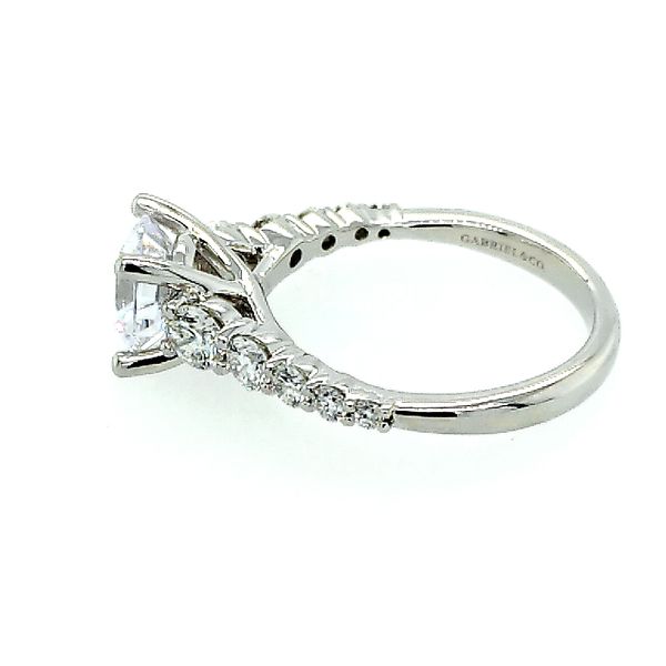 Gabriel & Co. 14K White Gold Round Diamond Engagement Semi Mount Ring Image 2 Saxons Fine Jewelers Bend, OR