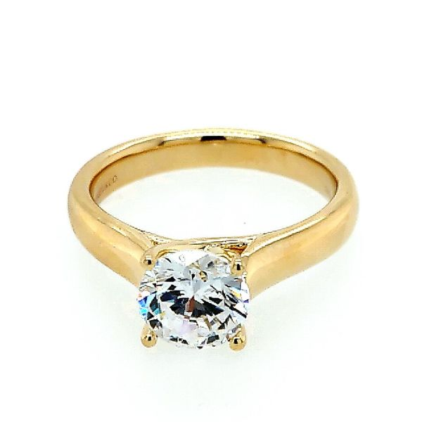 Gabriel & Co. 14K Yellow Gold Round Diamond Engagement Semi Mount Ring Saxons Fine Jewelers Bend, OR