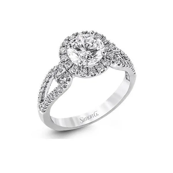 18 Karat White Gold Diamond Semi-Mount Ring Saxons Fine Jewelers Bend, OR