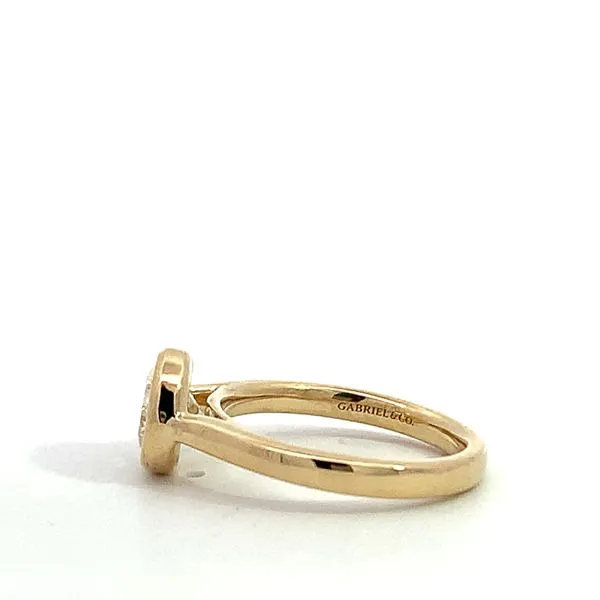 Gabriel & Co. 14 Karat Yellow Gold Bezel Set Semi-Mount Ring Image 2 Saxons Fine Jewelers Bend, OR