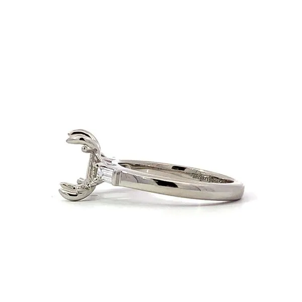 Gabriel & Co. Platinum Trapezoid Sides Semi-Mount Ring Image 2 Saxons Fine Jewelers Bend, OR