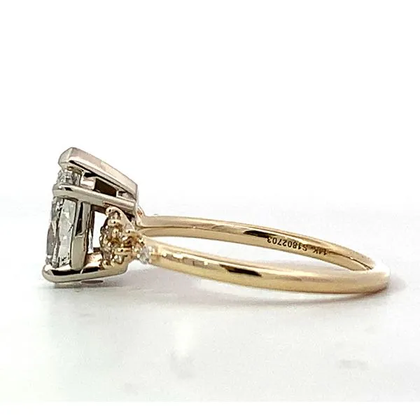 Gabriel & Co. 14 Karat Yellow Gold Diamond 6 Prong Scattered Semi-Mount Ring Image 2 Saxons Fine Jewelers Bend, OR