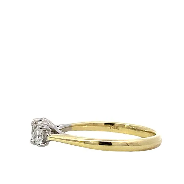 14 Karat White Gold/Yellow Gold Three Stone Ring Image 2 Saxons Fine Jewelers Bend, OR