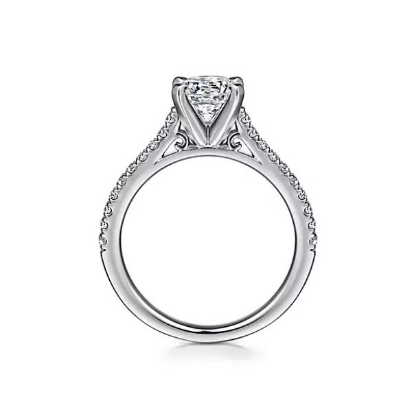 Gabriel & Co. 14 Karat White Gold Diamond Semi-Mount Ring Image 2 Saxons Fine Jewelers Bend, OR