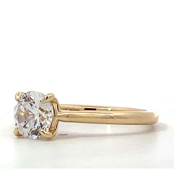 Gabriel & Co. 14 Karat Yellow Gold 4 Prong Solitaire Semi-Mount Ring Saxons Fine Jewelers Bend, OR