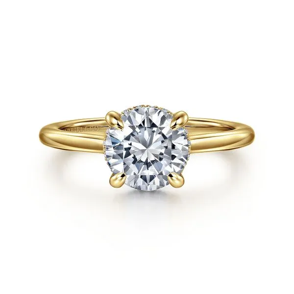 Gabriel & Co. 14 Karat Yellow Gold Round Diamond Hidden H...