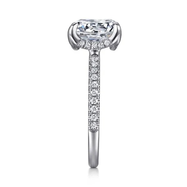 Gabriel & Co. 14K WG Diamond Hidden Halo Semi-Mount