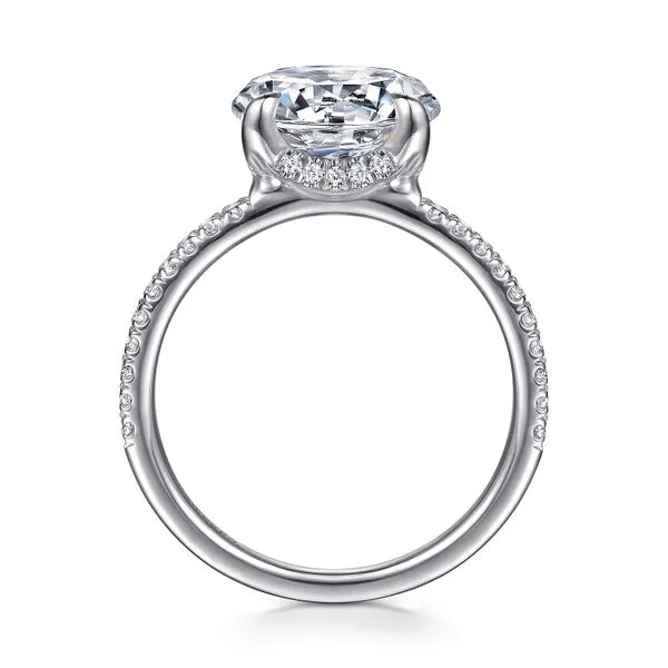 Gabriel & Co. 14K WG Diamond Hidden Halo Semi-Mount