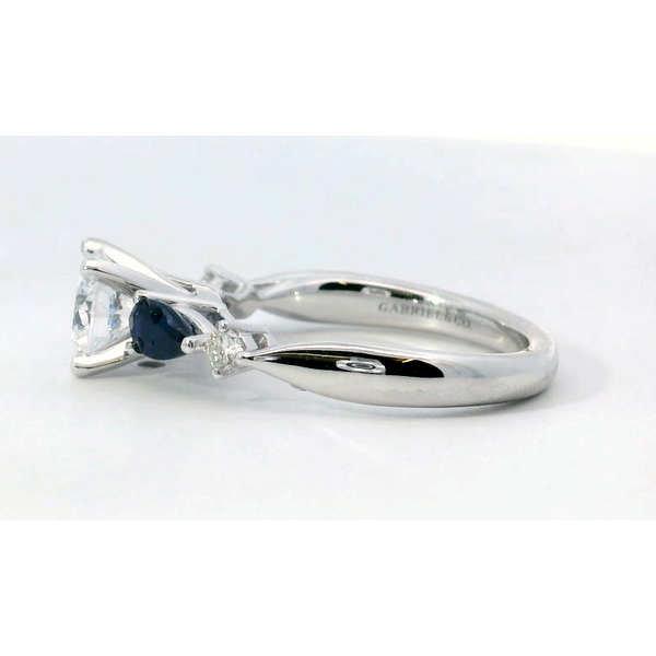 14 Karat White Gold Diamond Sapphire Semi-Mount Ring Image 2 Saxons Fine Jewelers Bend, OR