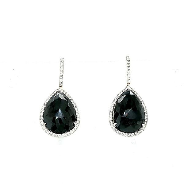 Saxons Black Diamond Drop Earrings Image 2 Saxons Fine Jewelers Bend, OR