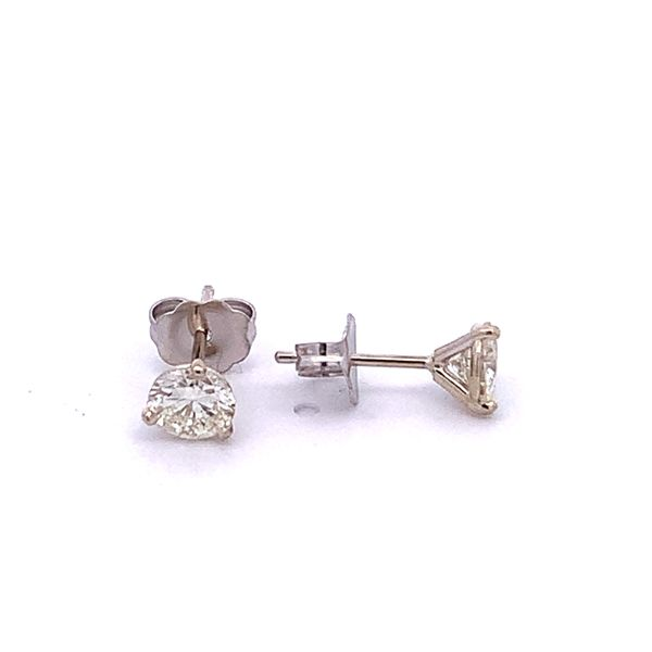 14 Karat White Gold Diamond Studs Image 2 Saxons Fine Jewelers Bend, OR