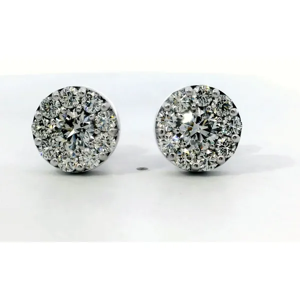 18K White Gold Diamond Earrings Saxons Fine Jewelers Bend, OR