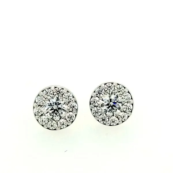 Hearts on Fire. 18 Karat White Gold Fullfillment Diamond Stud Earrings Saxons Fine Jewelers Bend, OR