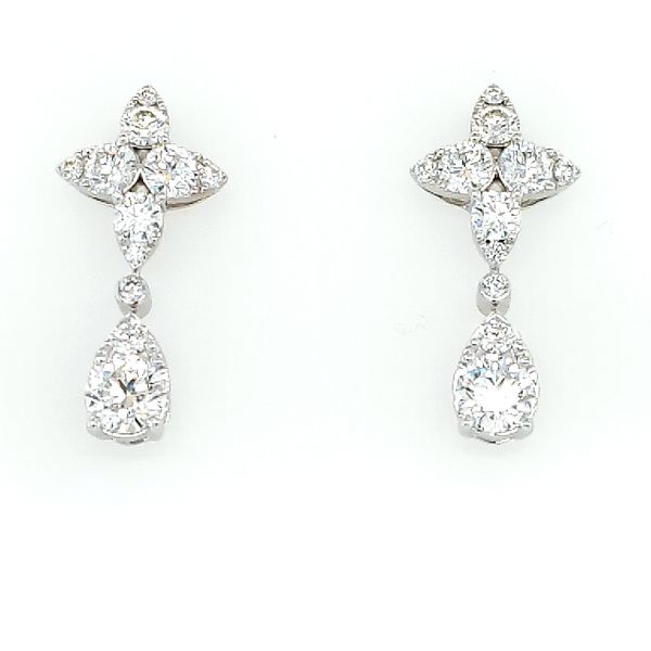 Hearts on Fire Aerial Floral Diamond Drop Earrings Saxons Fine Jewelers Bend, OR