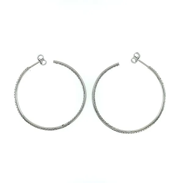 Roberto Coin Diamond Perfect Hoop Image 2 Saxons Fine Jewelers Bend, OR