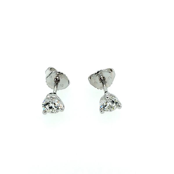 Hearts On Fire 18k WG Diamond Stud Earrings Three Prong Saxons Fine Jewelers Bend, OR