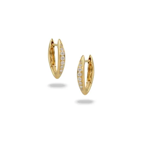 Yellow Gold Diamond Hoop Earrings Saxons Fine Jewelers Bend, OR