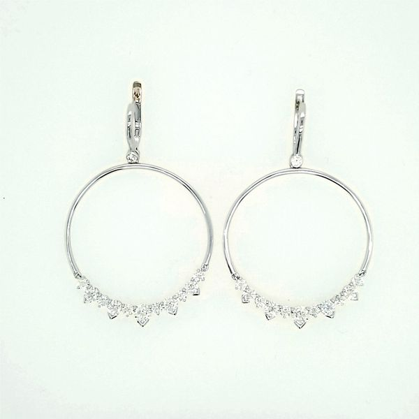 White Gold and Diamond Aerial Eclipse Earrings Saxons Fine Jewelers Bend, OR