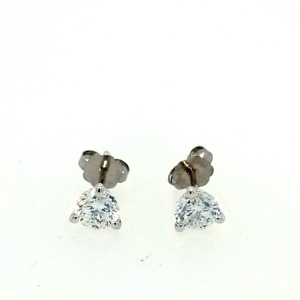White Gold and Diamond Martini Prong Studs Saxons Fine Jewelers Bend, OR