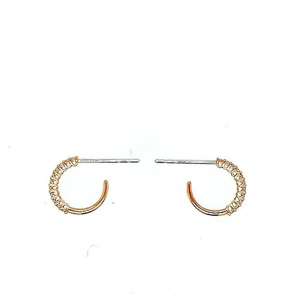 Hearts on Fire, Rose Gold Extra Small 'Signature Diamond Hoops Image 2 Saxons Fine Jewelers Bend, OR