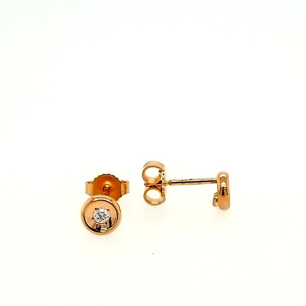 Rose Gold and Diamond Studs Saxons Fine Jewelers Bend, OR