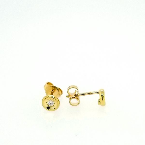Yellow Gold and Diamond Studs Saxons Fine Jewelers Bend, OR