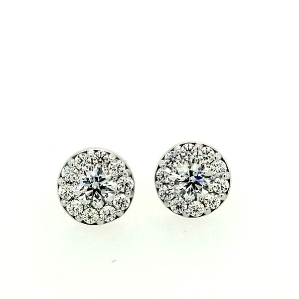 Hearts on Fire. 18 Karat White Gold Fullfillment Diamond Stud Earrings Saxons Fine Jewelers Bend, OR
