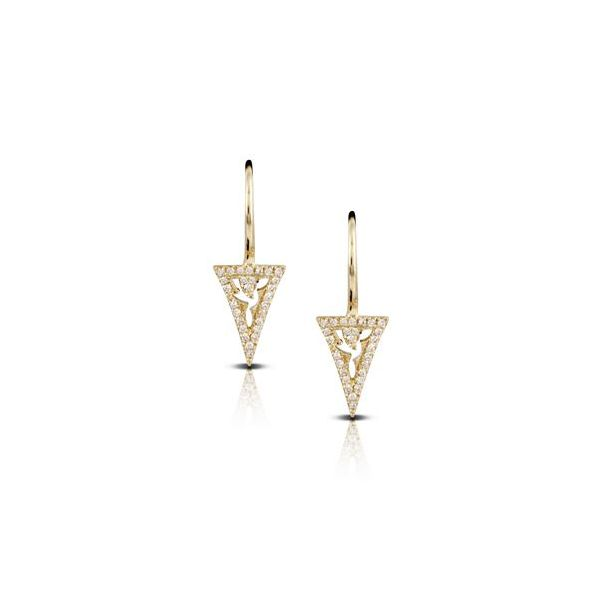 Doves. Diamond Triangle Drop Earrings Saxons Fine Jewelers Bend, OR