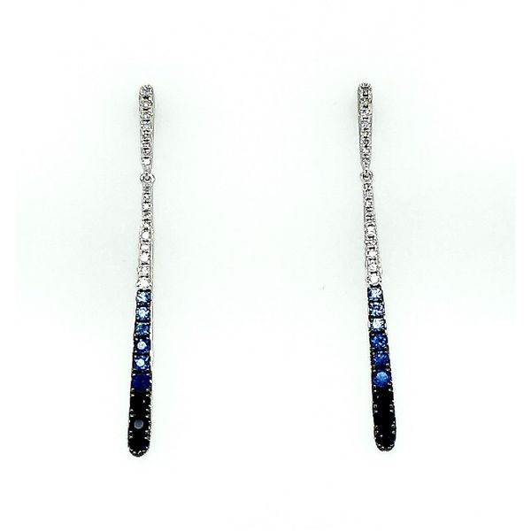 Ombre Sapphire and Diamond Drop Earrings Saxons Fine Jewelers Bend, OR